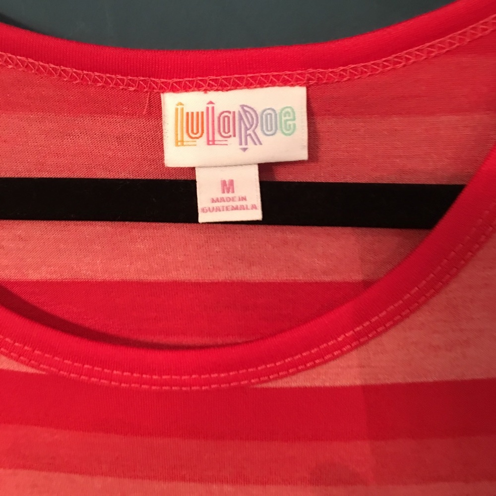 LuLaRoe Red Striped Carly Dress. M.